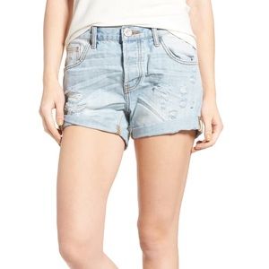 One Teaspoon Light Blue Jean Shorts